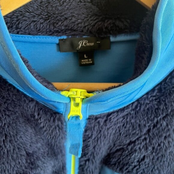 J. Crew Blue Fleece Sherpa Jacket - Picture 8 of 12